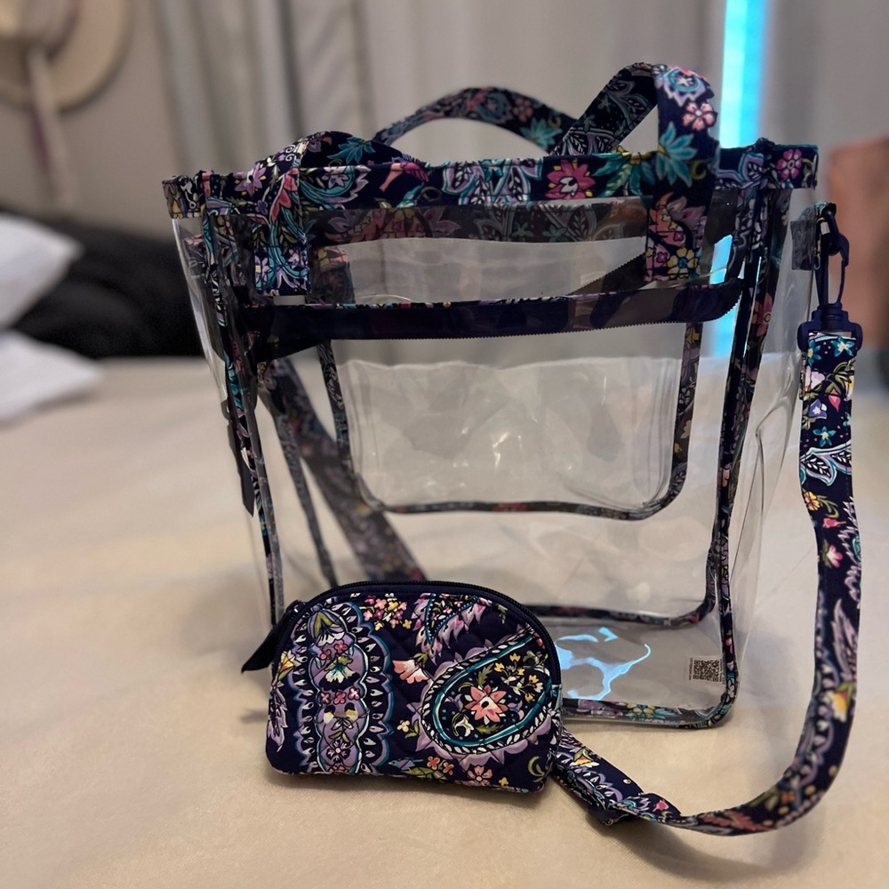 Vera Bradley Transparent Tote Bag with Pouch